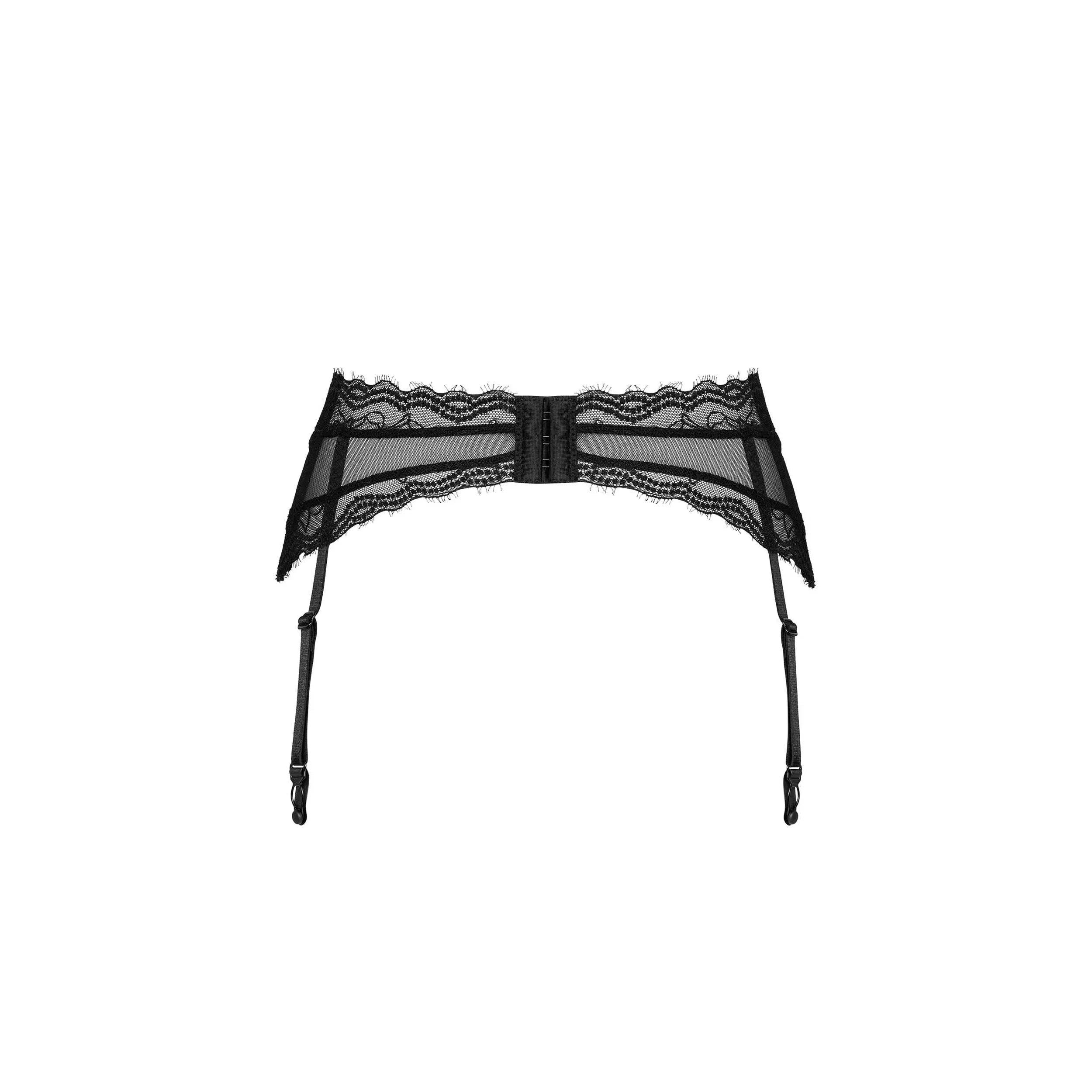 Medilla porte-jarretelles noir dentelle translucide sexy ajustable confort élégant