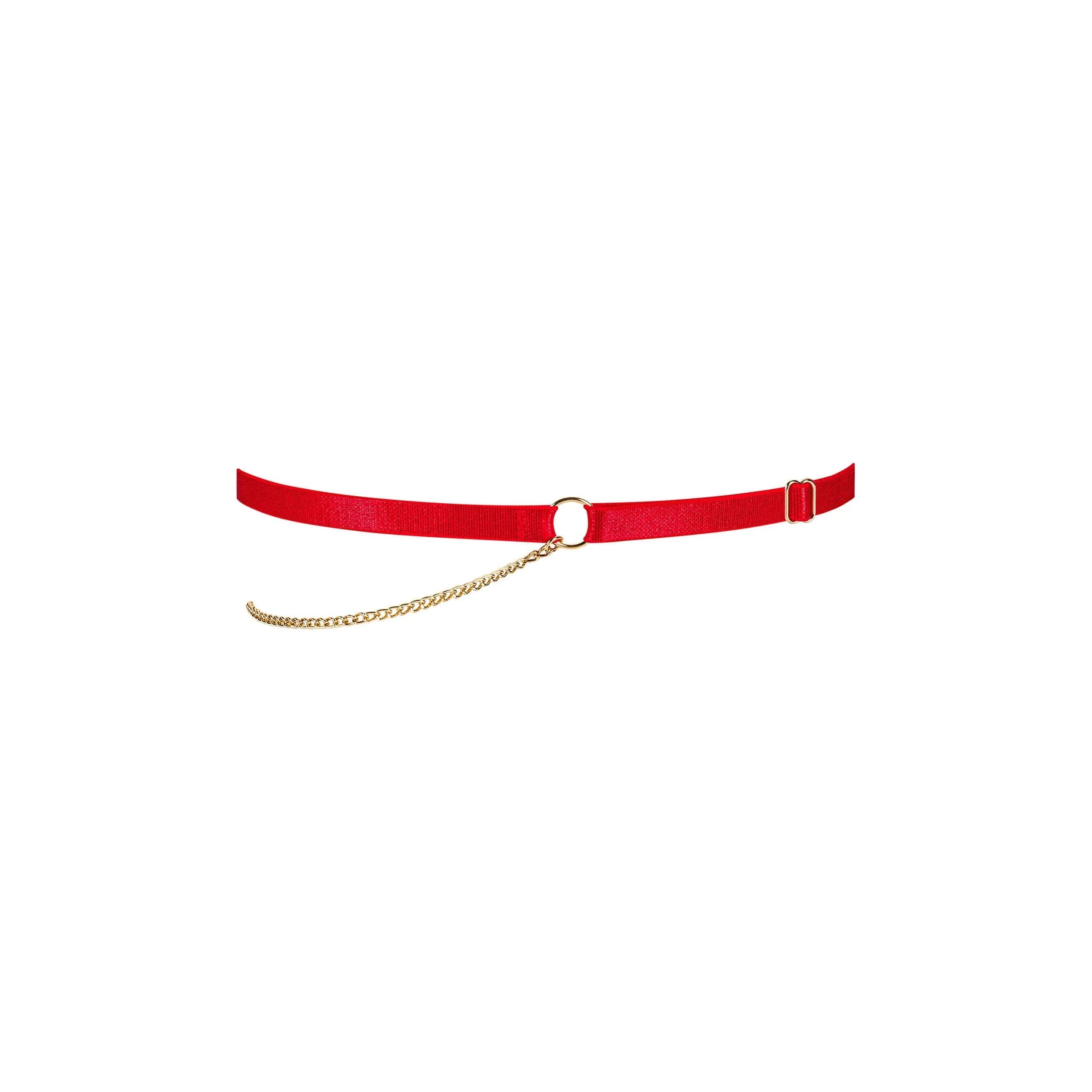 Jarretière rouge sexy chaîne fine lingerie moments sensuels ajustement parfait
