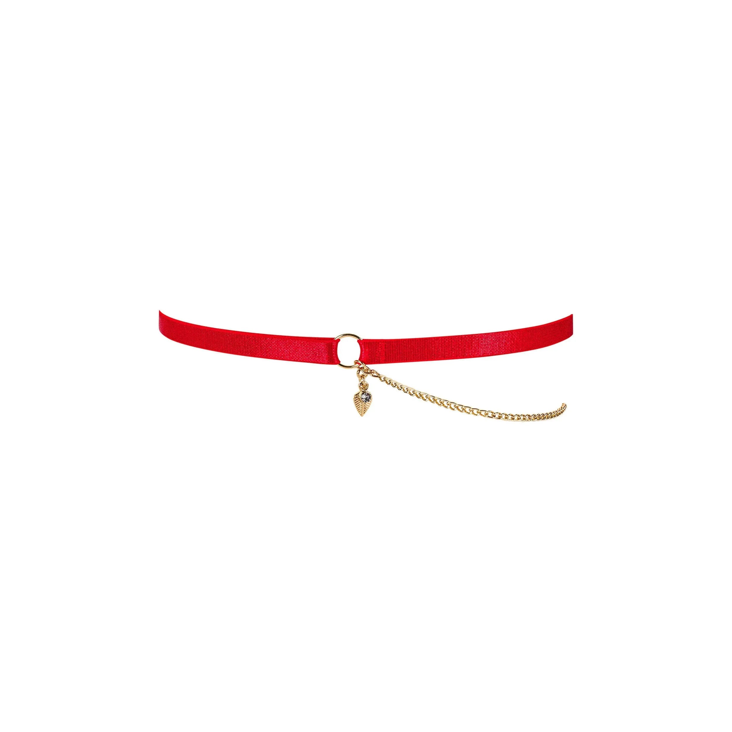 Jarretière rouge sexy chaîne fine lingerie moments sensuels ajustement parfait