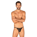 Severio String Noir Homme Design Brillant Bretelles Réglables Confortable