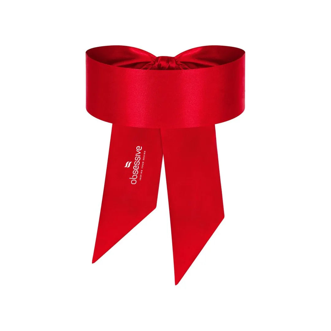 Bandeau rouge profond brillant en polyester, style minimaliste, idéal pour ajouter une touche sensuelle à votre tenue.