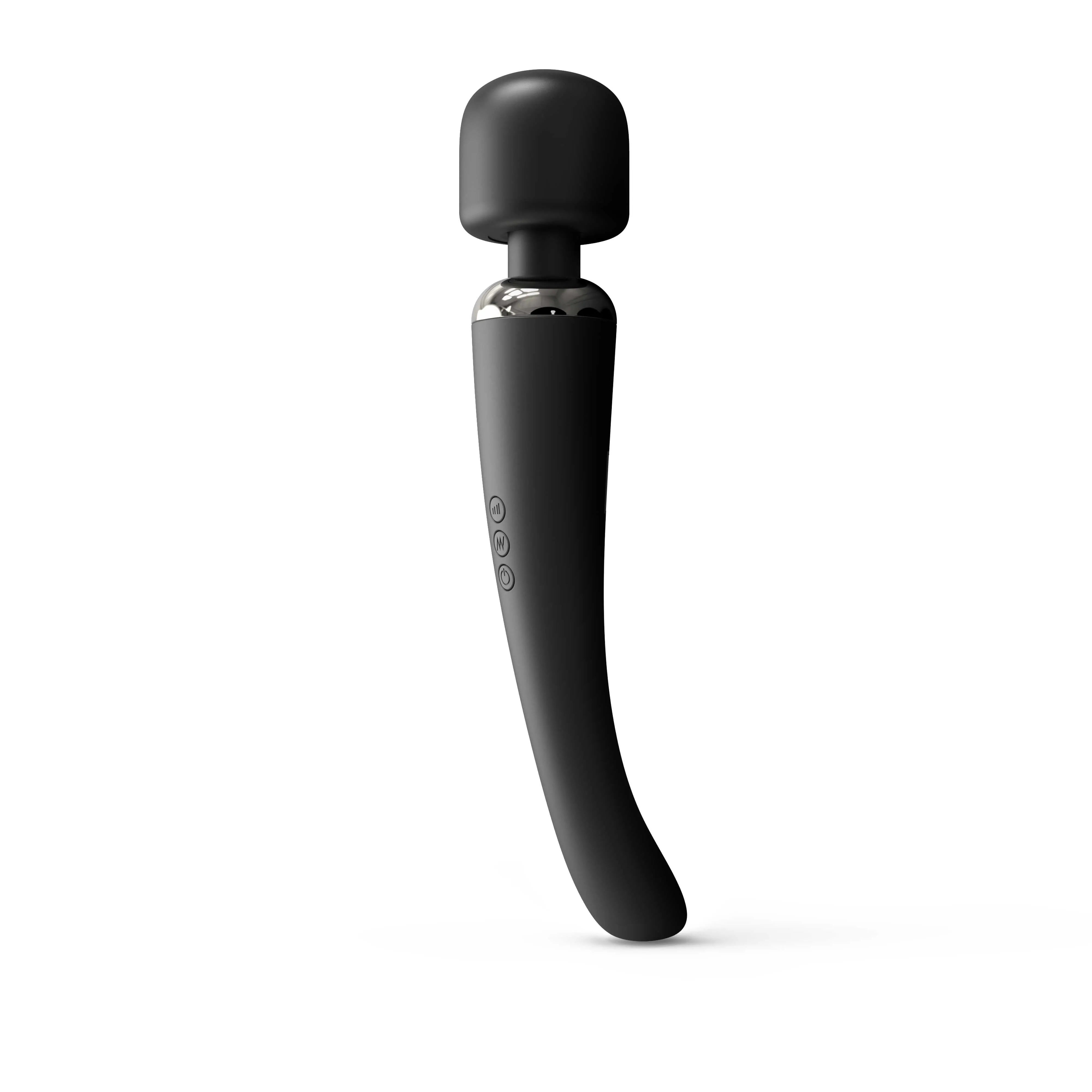 Stimulateur clitoridien puissant noir mat rechargeable silicone ergonomique 160 combinaisons
