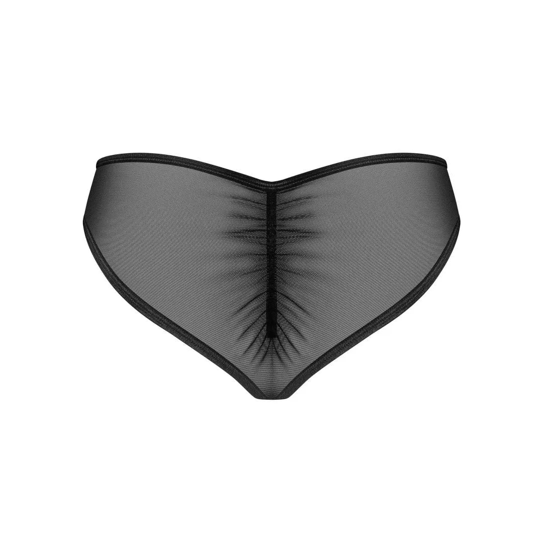 Culotte noire dentelle minimaliste sexy confortable pendentif brillant