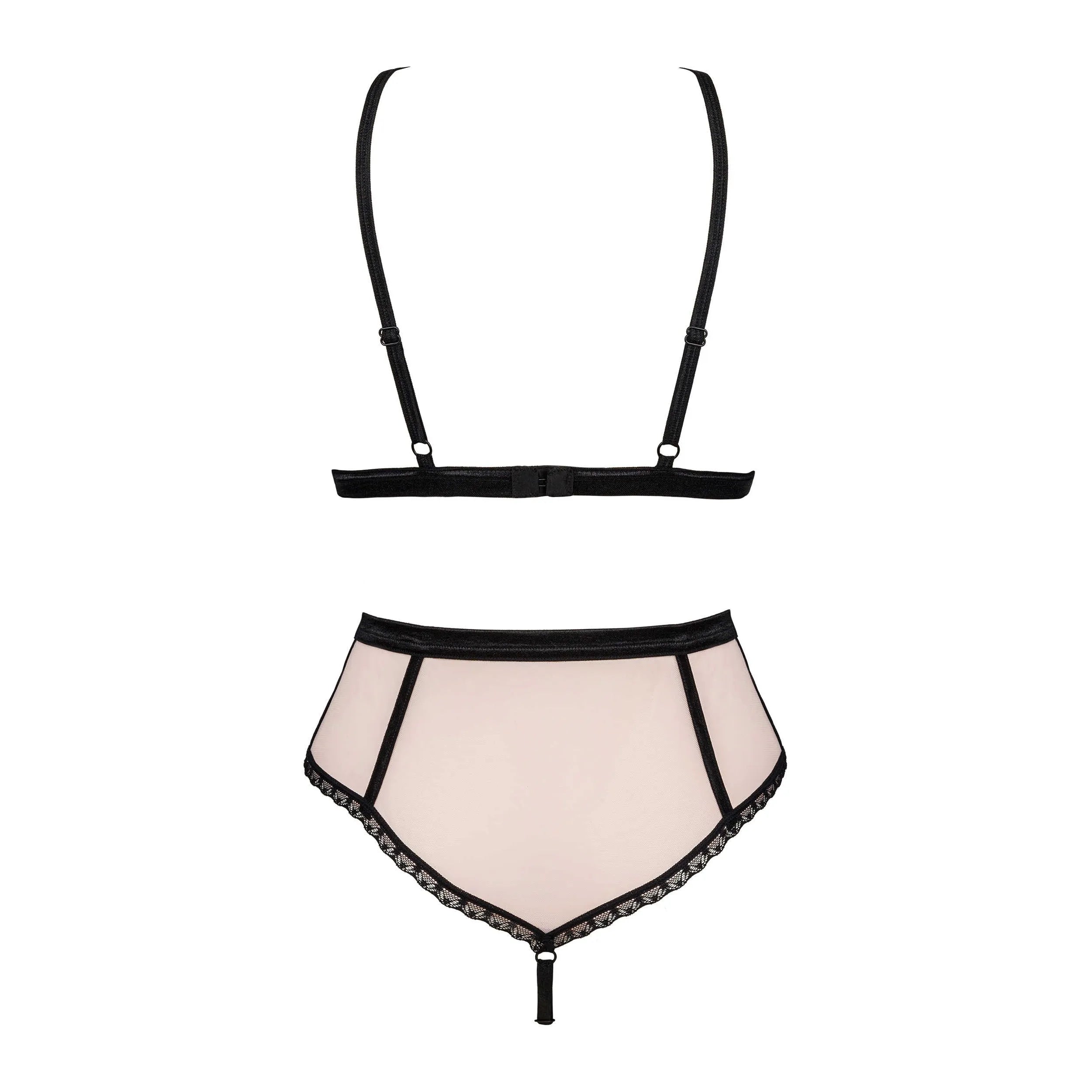 Lilines Ensemble lingerie dentelle féminine soutien-gorge décolleté pendentif taille haute