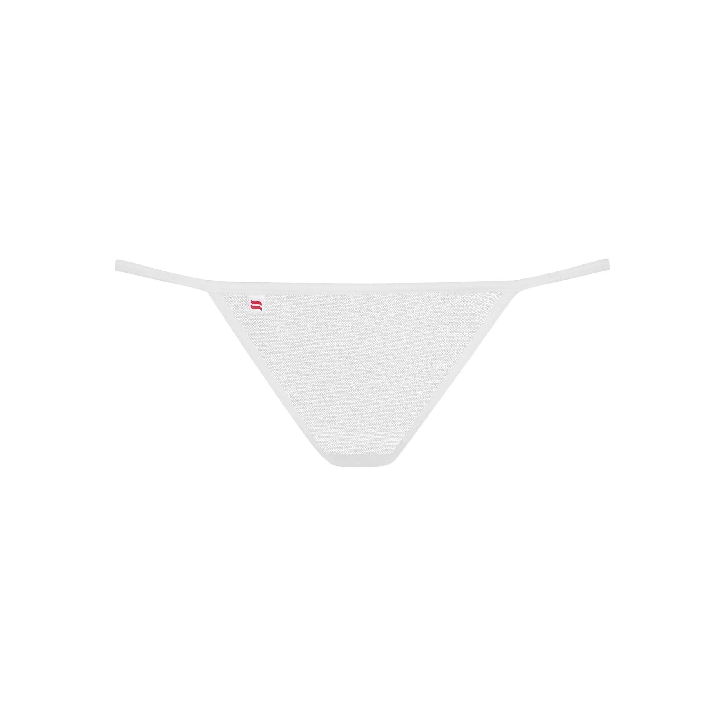 String élastique blanc broderie séduisante arrière confortable polyamide élasthanne