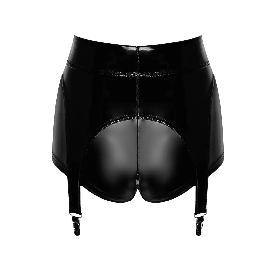 Short porte-jarretelles femme powerwetlook PVC soirée coquine audacieuse ajustement séduisant