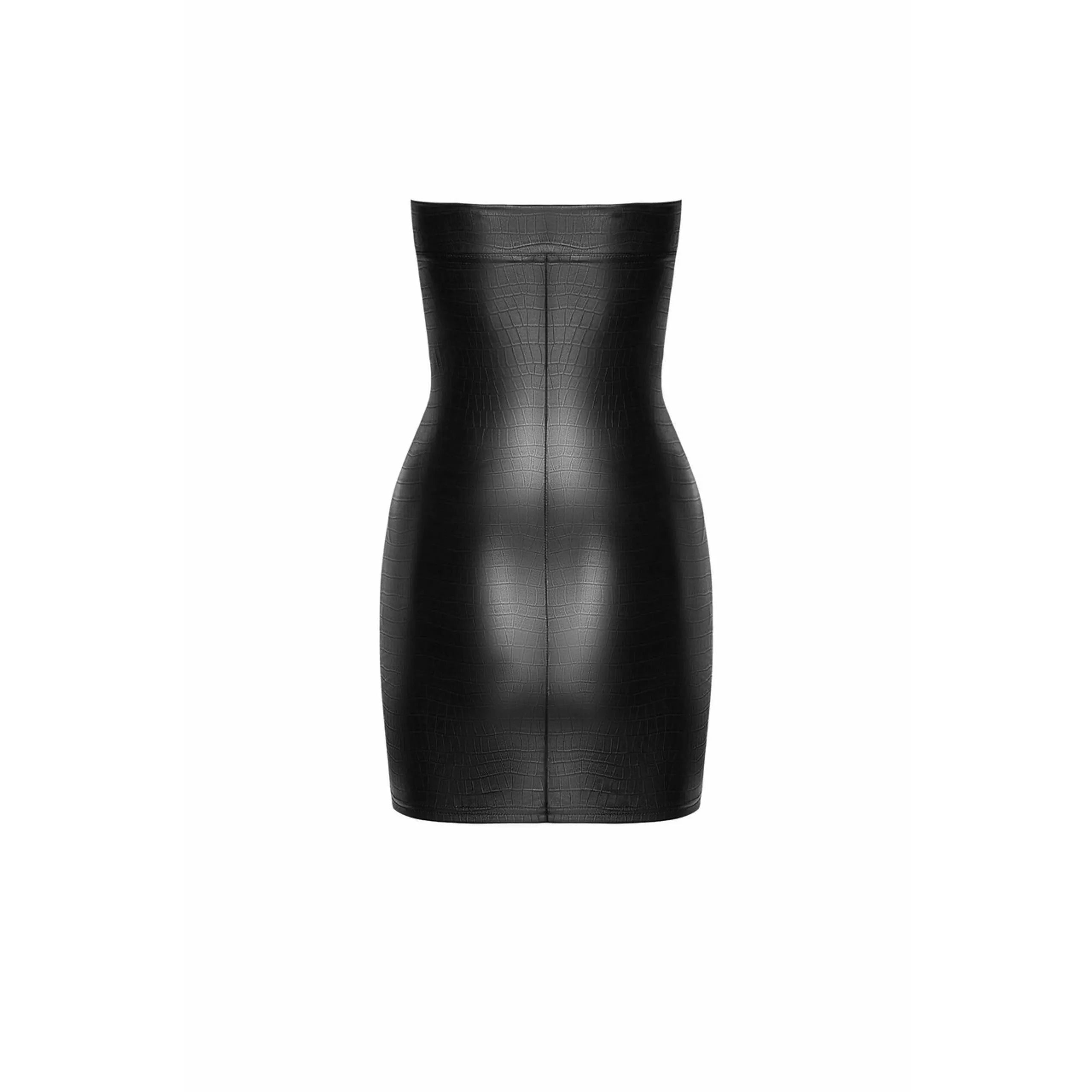 Mini robe bustier wetlook imprimé crocodile style sulfureux élégant