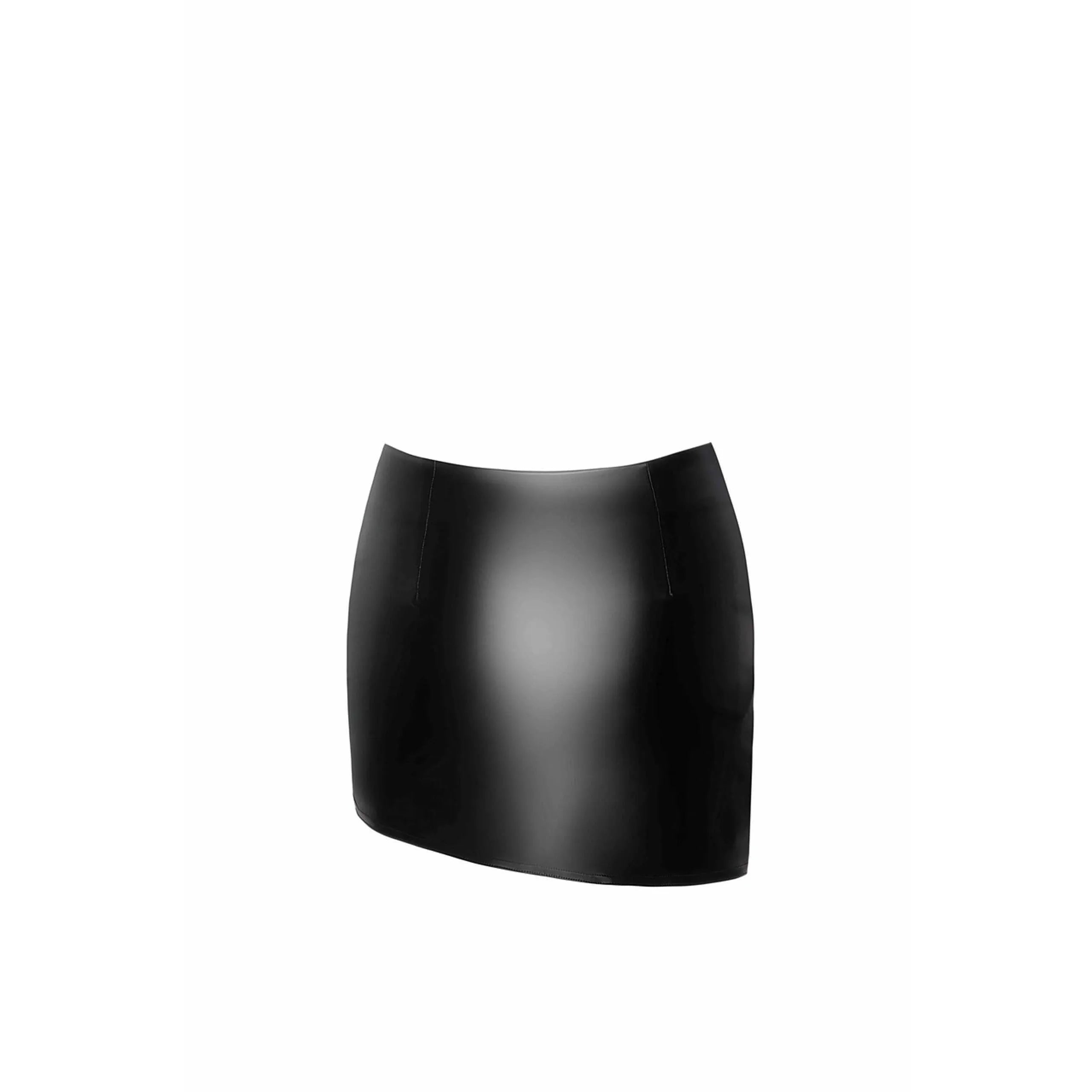 Mini jupe asymétrique wetlook élastique haute couture tentation garde-robe