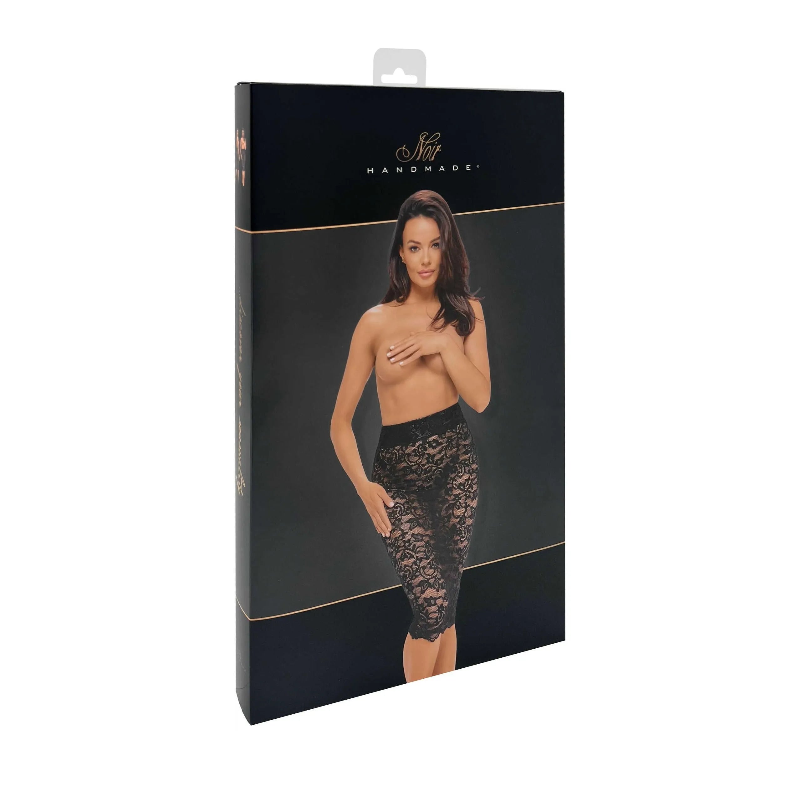 Jupe midi dentelle florale dos lacé ajustable élégance sophistiquée
