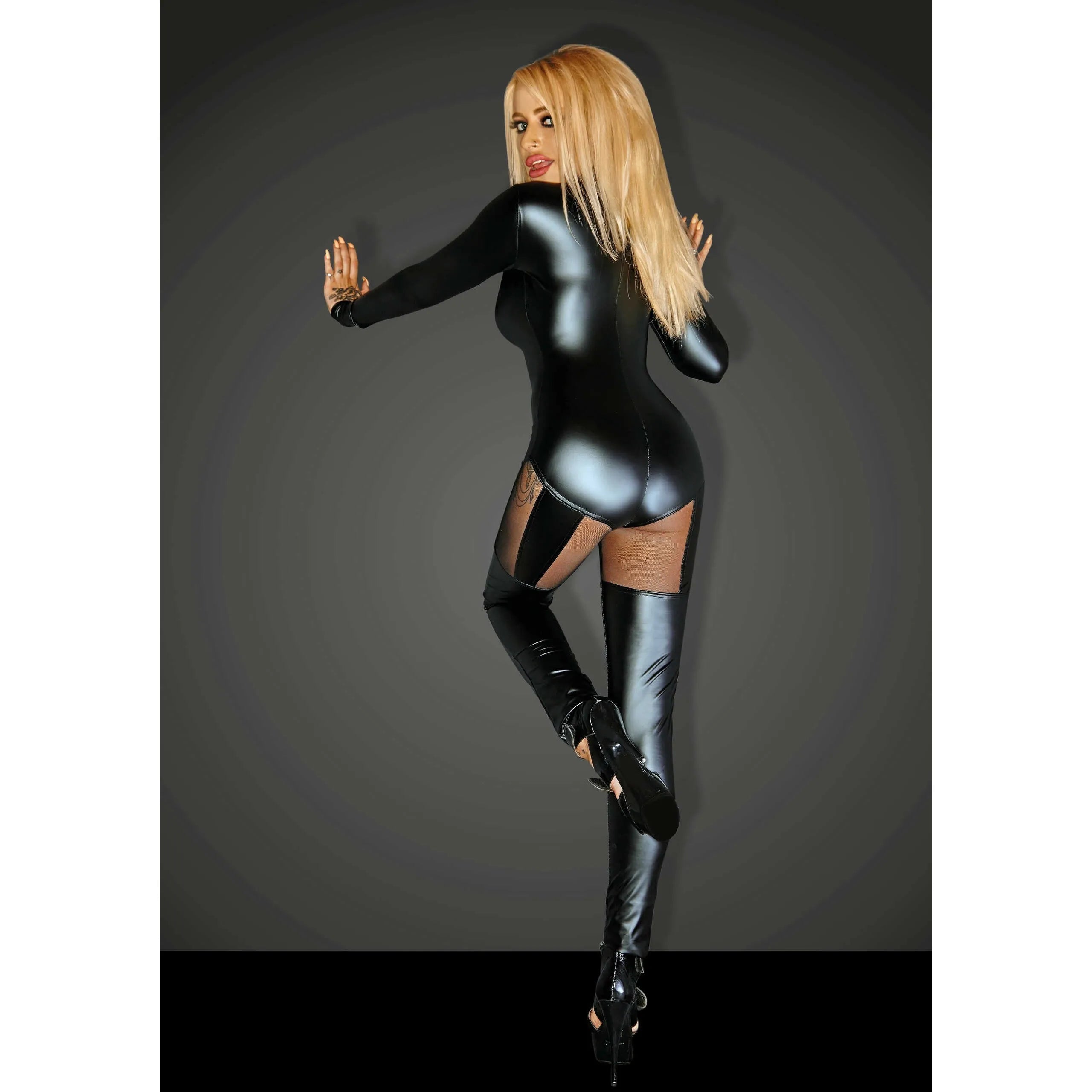 Powerwetlook overall fermeture éclair 3 voies accessibilité élastique irrésistible