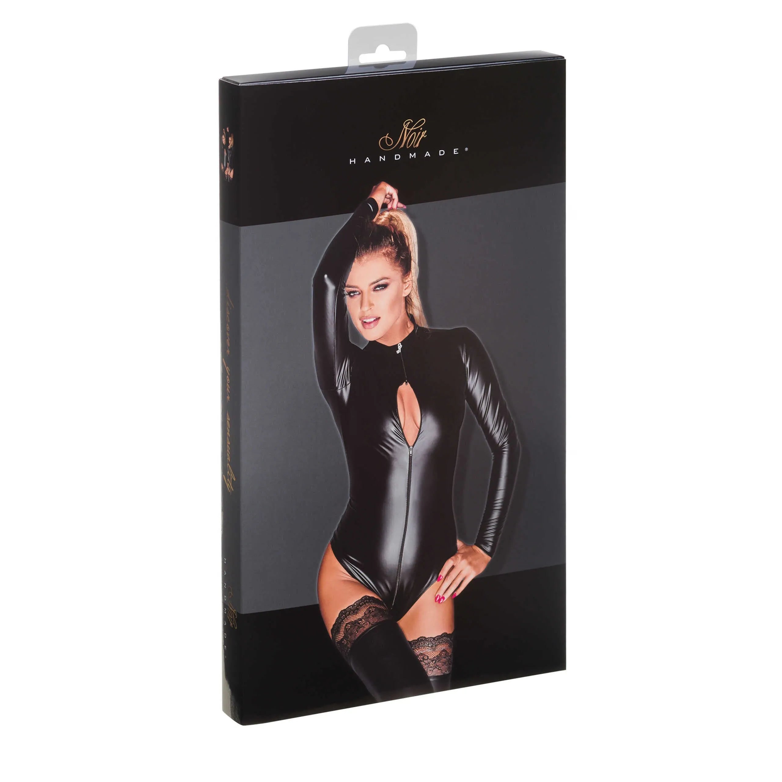 Powerwetlook body supersexy élastique fermeture éclair 3 voies accès multiple