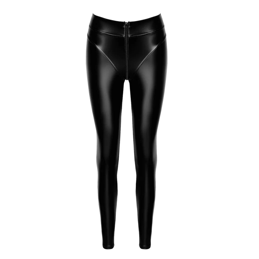 Legging Power Wetlook élastique fermeture éclair soirées coquines tendance