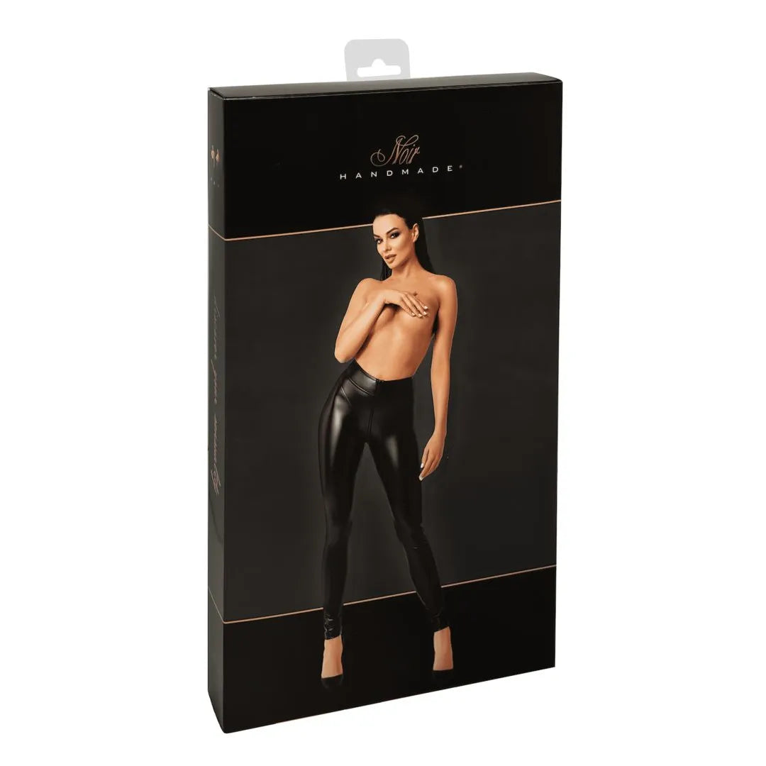 Legging Power Wetlook élastique fermeture éclair soirées coquines tendance
