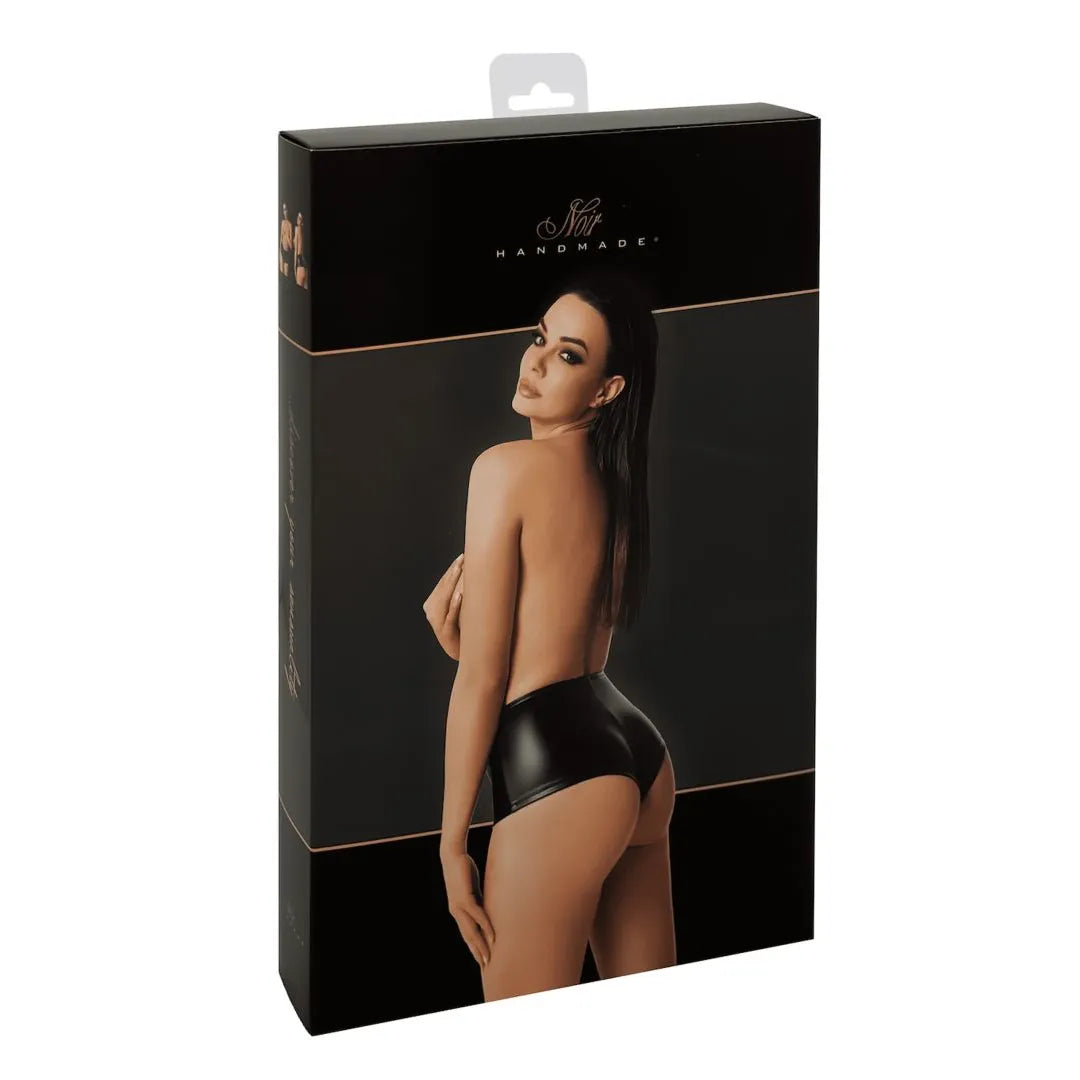 Short femme noir élastique wetlook ajustement parfait polyvalent mode