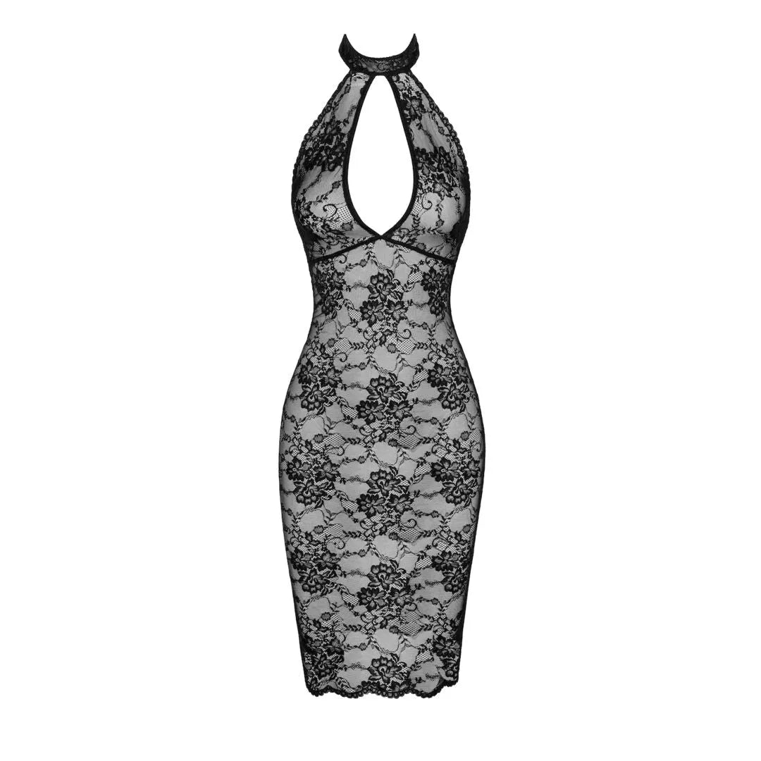 F338 Robe Midi en dentelle Nocturne