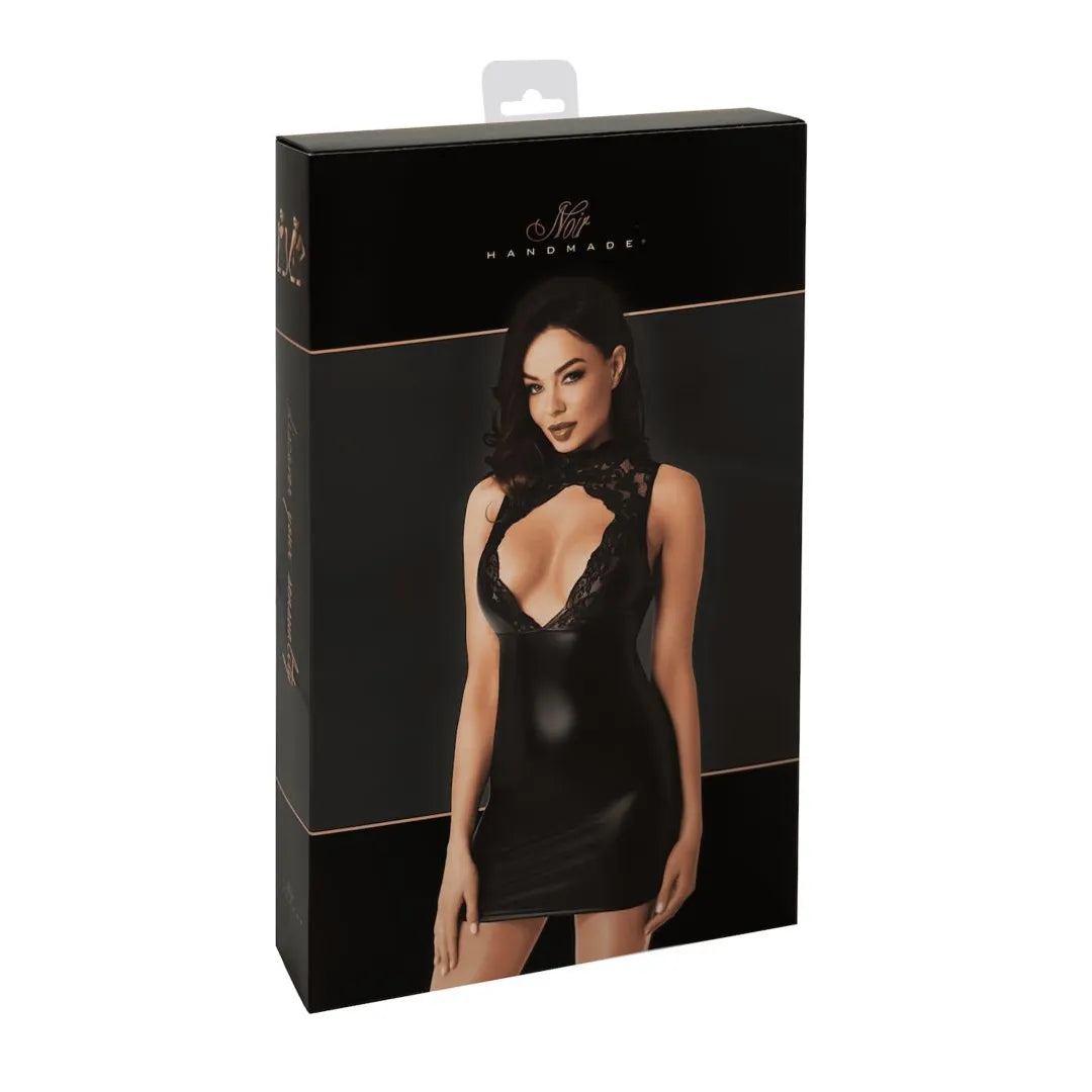 Mini robe dentelle élastique audacieuse Power Wetlook dos nu soirées