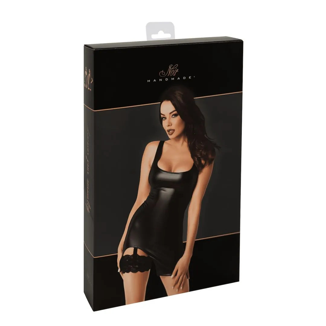 Mini robe élégante dentelle élastique wetlook soirées occasions spéciales