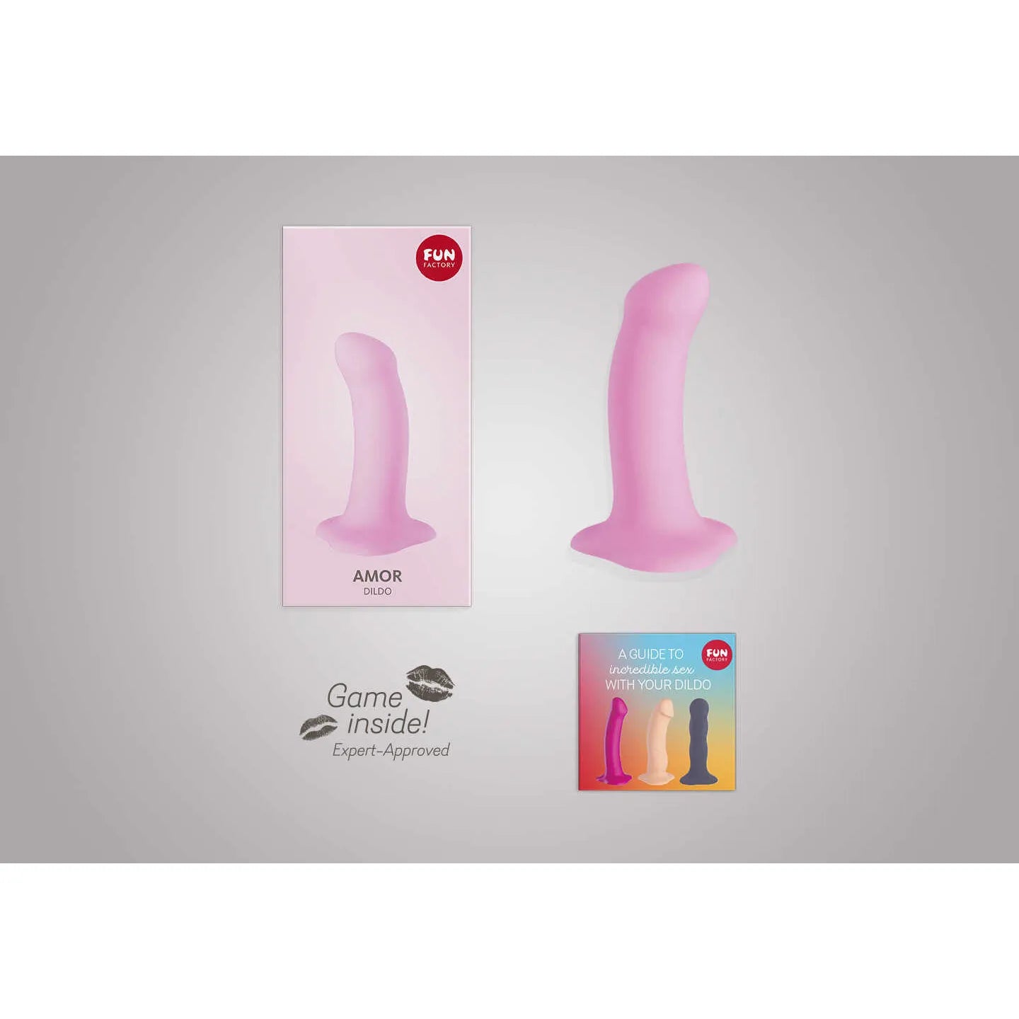 Dildo rose en silicone médical, forme incurvée pour stimulation, base à succion, idéal pour harnais, édition Pride 2023.