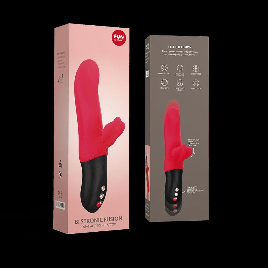 Vibromasseur rabbit rouge avec ailettes vibrantes, design ergonomique pour stimulation clitoridienne et point G, rechargea...