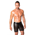 Short cycliste wetlook élastique perforé laçage brillant fête événement