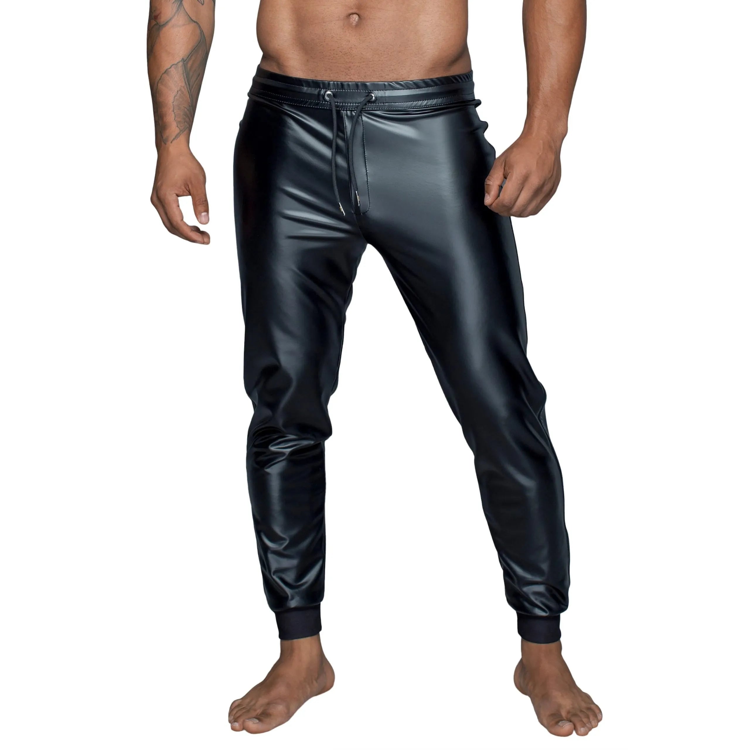 Treggings Powerwetlook élastique ceinture extensible polyester élasthanne