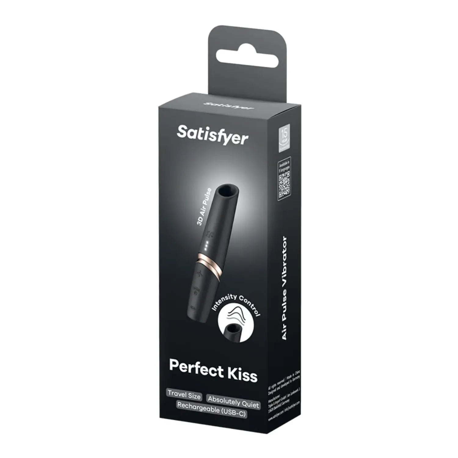 Stimulateur Clitoridien Silencieux Perfect Kiss – Design Raffiné, Contrôle Intuitif, Silicone Doux, Étanche, Rechargeable USB-C, 30 Niveaux d'Intensité – Allié Discret Pour Vibrer Vos Sens