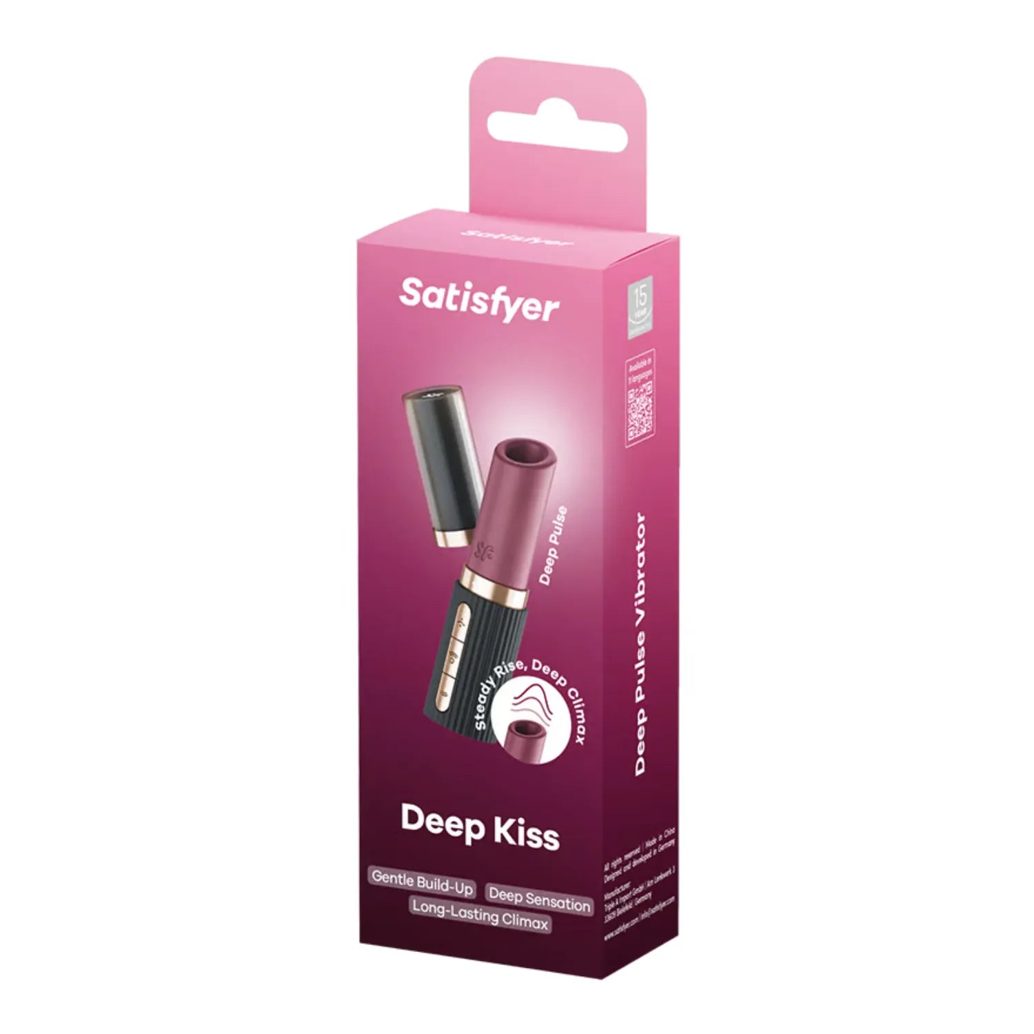 Stimulateur Clitoridien Pro 2 Kiss Discret et Portable, Silicone Doux, Étanche, Rechargeable USB-C, 30 Combinations de Stimulation, Ultra Silencieux