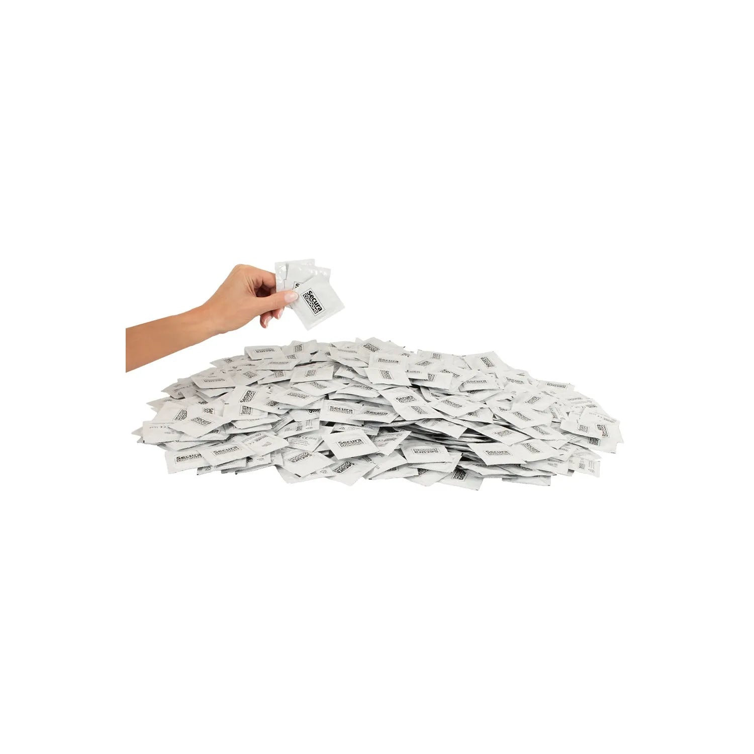 Préservatifs transparents neutres en odeur goût lubrifiés silicone végétaliens 180mm 53mm Secura Condoms