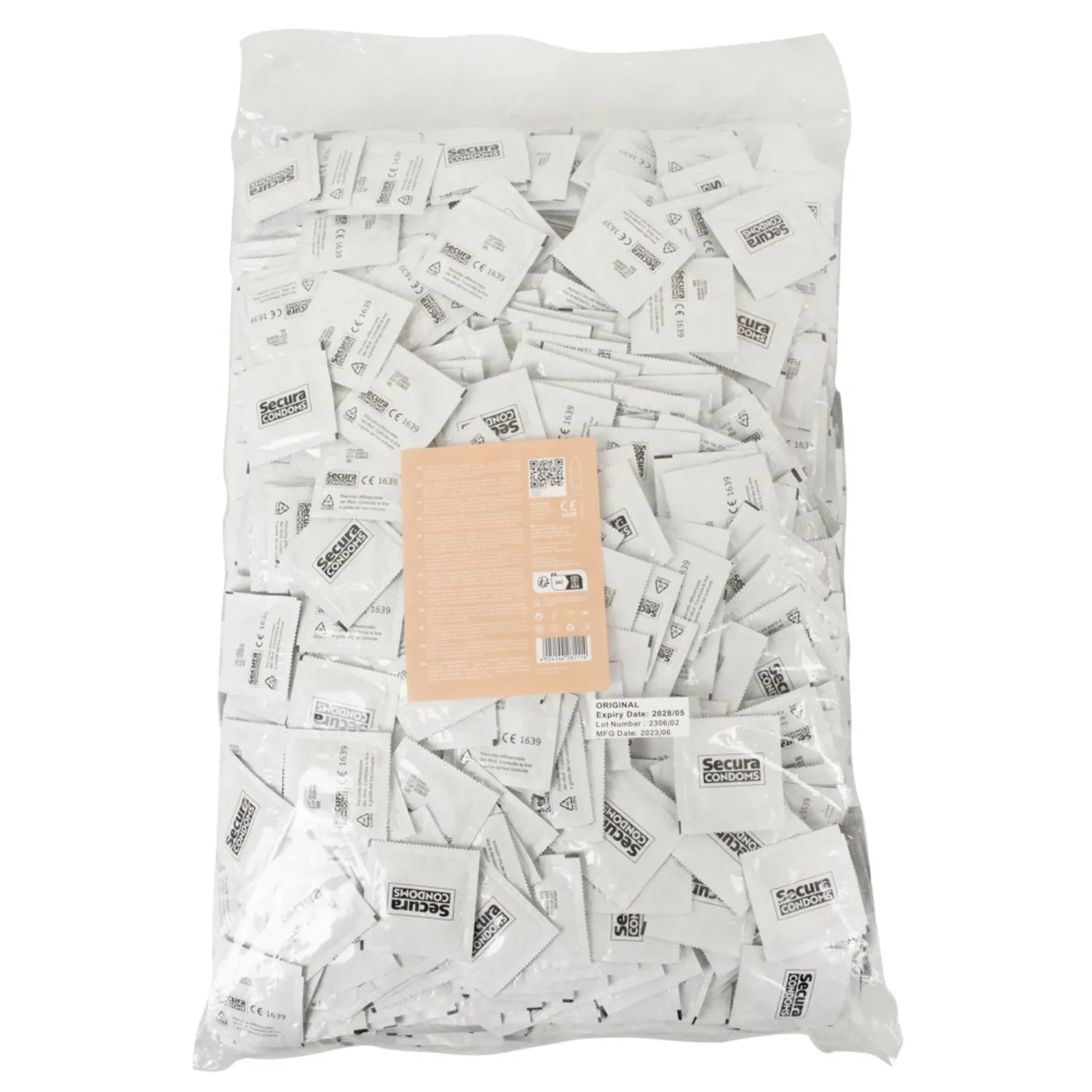 Préservatifs transparents neutres en odeur goût lubrifiés silicone végétaliens 180mm 53mm Secura Condoms