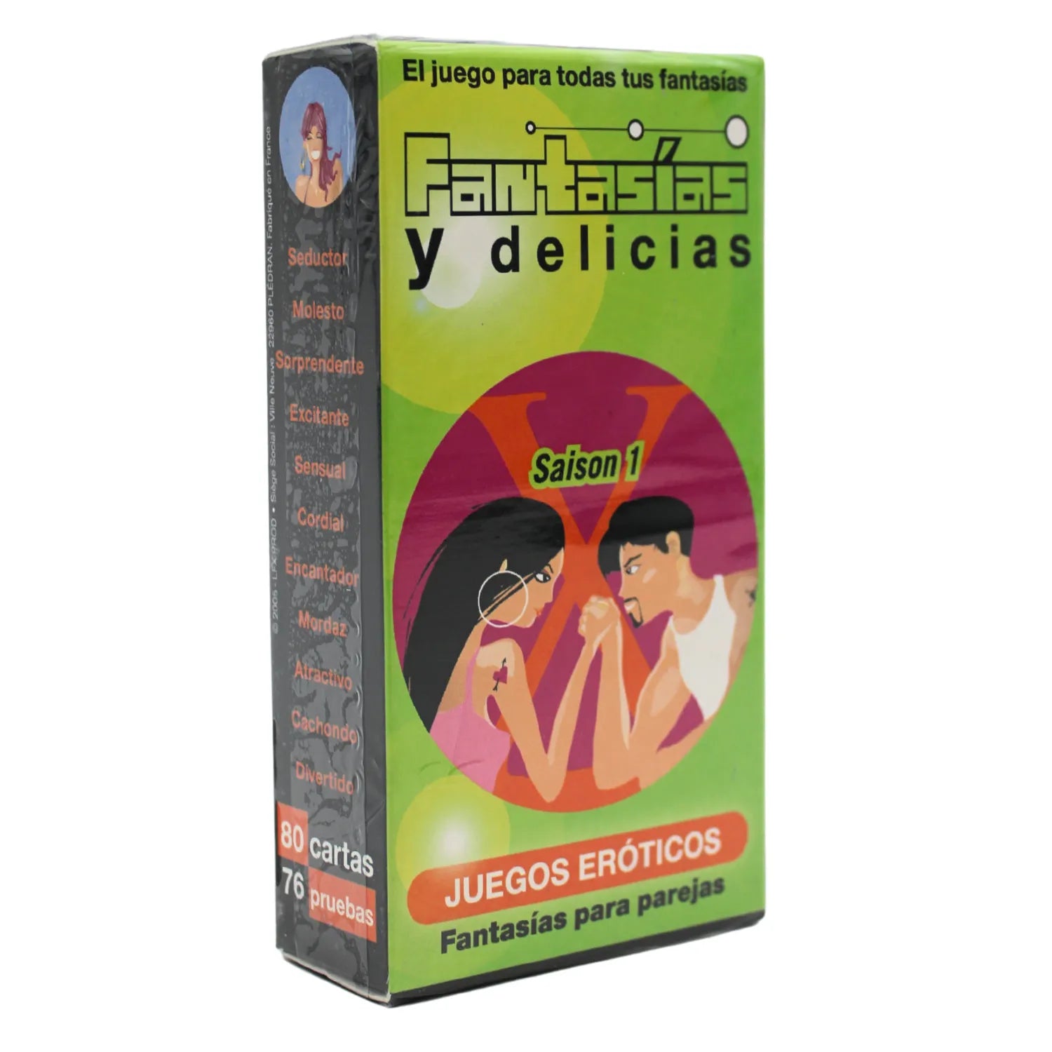 Jeu de Cartes Vices et Délices Espagnol, Jeu Coquin 80 Cartes, 76 Gages Érotiques, Trois Niveaux de Difficulté, Pimentez Votre Relation