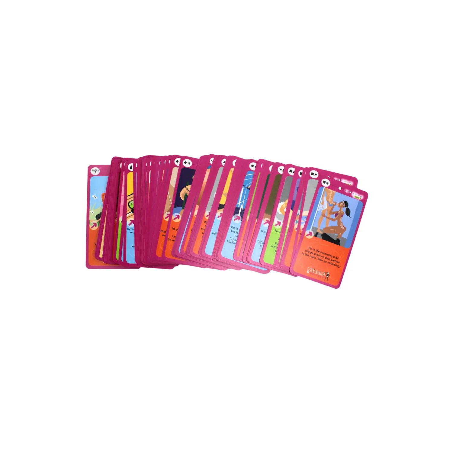 Jeu de Cartes Coquin Anglais Vices et Délices Saison 1 - Pimentez Votre Relation avec 76 Gages Érotiques pour Éveiller Désirs et Fantasmes