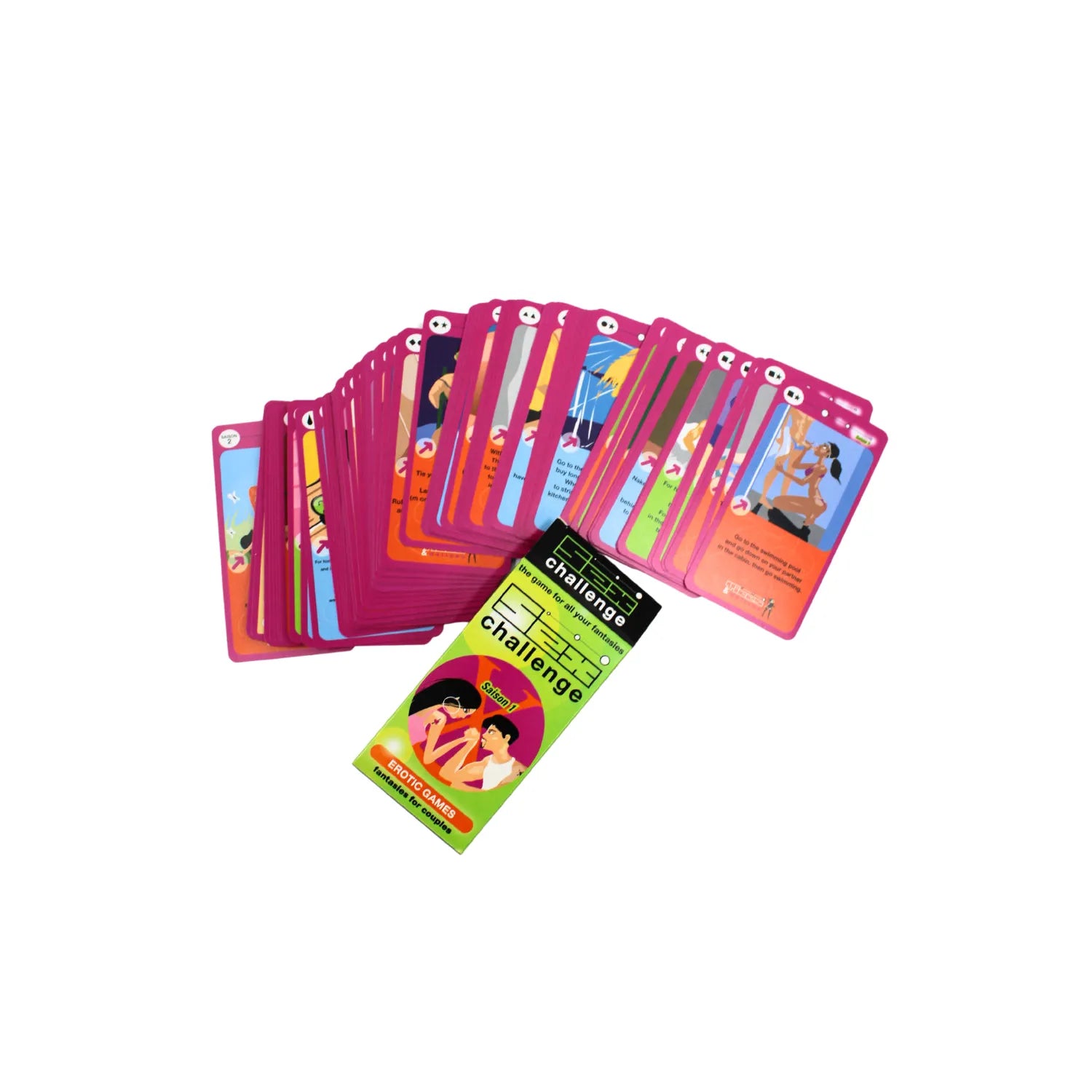 Jeu de Cartes Coquin Anglais Vices et Délices Saison 1 - Pimentez Votre Relation avec 76 Gages Érotiques pour Éveiller Désirs et Fantasmes