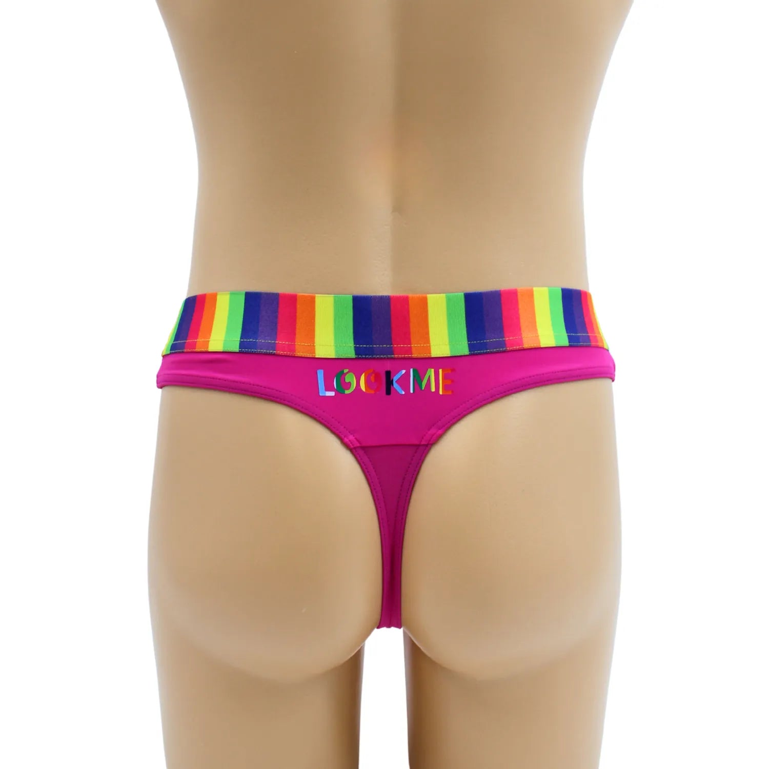 String Rose Homme Confortable Style Affirmé Ceinture Arc-en-ciel Lookme Design Minimaliste Sous-vêtements Stylés Originaux Polyamide Élasthanne