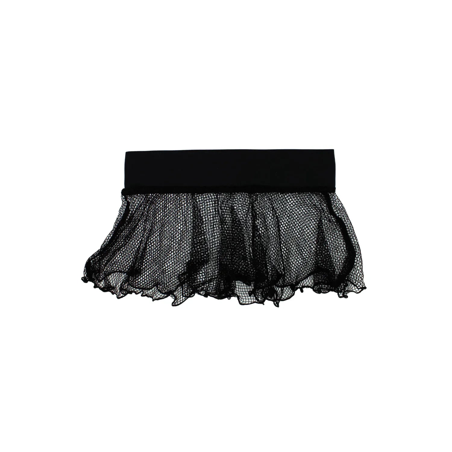 Mini Jupe Noire Sofia Résille Large Transparente Style Fétiche Évasée Confortable Tenue Séduction Show Soirée Thème