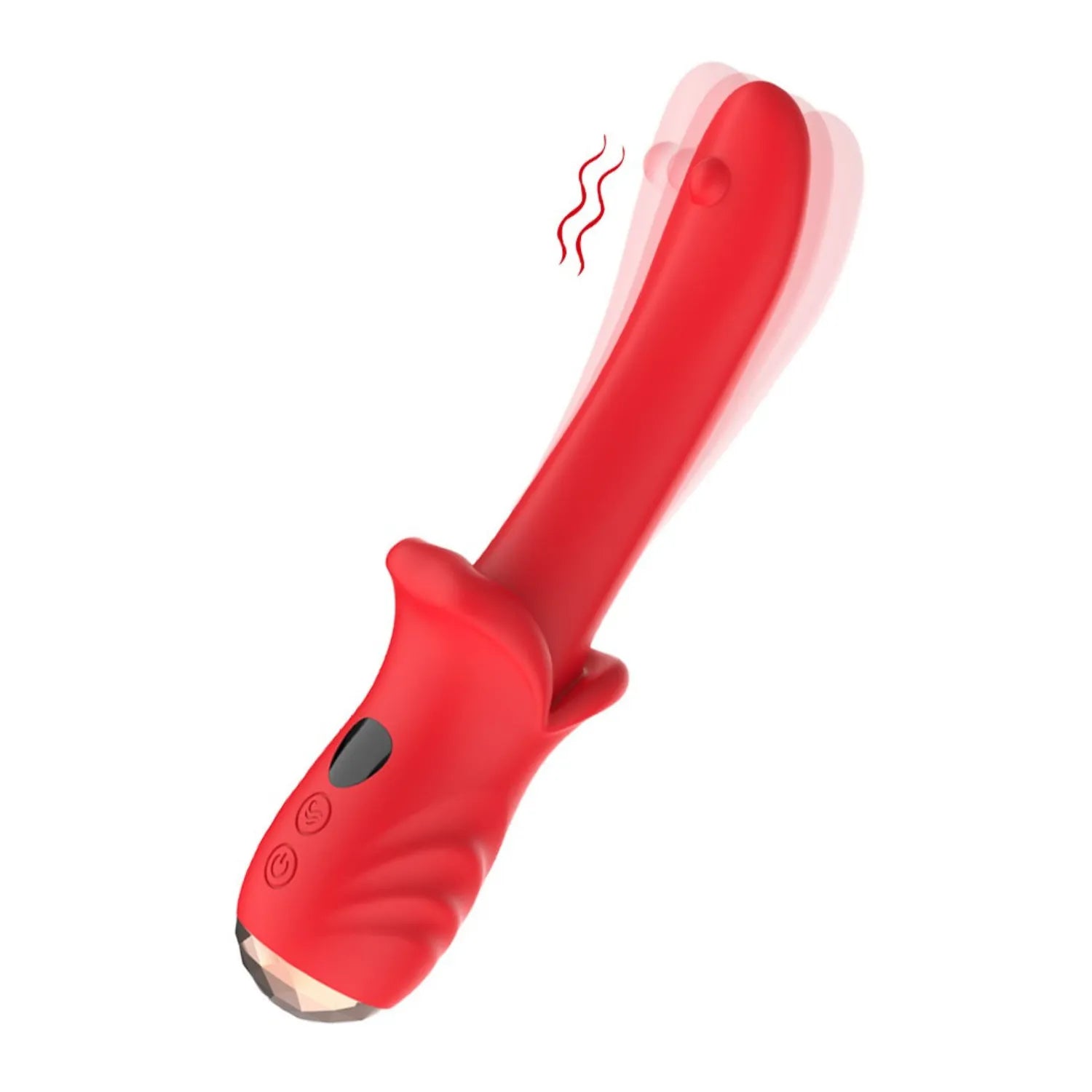 Vibromasseur Kiss Silicone Médical 9 Modes Vibration Rechargeable USB Waterproof Usage 60 Minutes Taille Compacte 210mmx28mm Idéal Débutantes Expertes