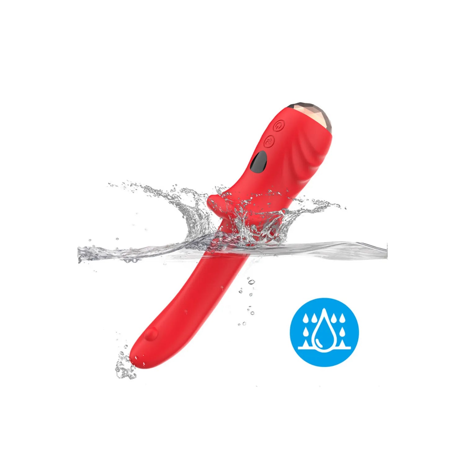 Vibromasseur Kiss Silicone Médical 9 Modes Vibration Rechargeable USB Waterproof Usage 60 Minutes Taille Compacte 210mmx28mm Idéal Débutantes Expertes