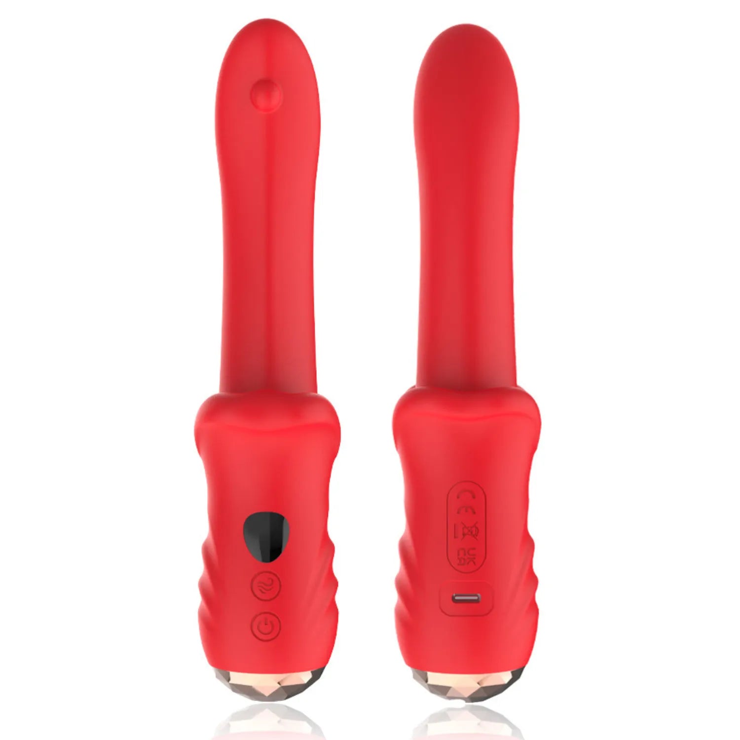 Vibromasseur Kiss Silicone Médical 9 Modes Vibration Rechargeable USB Waterproof Usage 60 Minutes Taille Compacte 210mmx28mm Idéal Débutantes Expertes