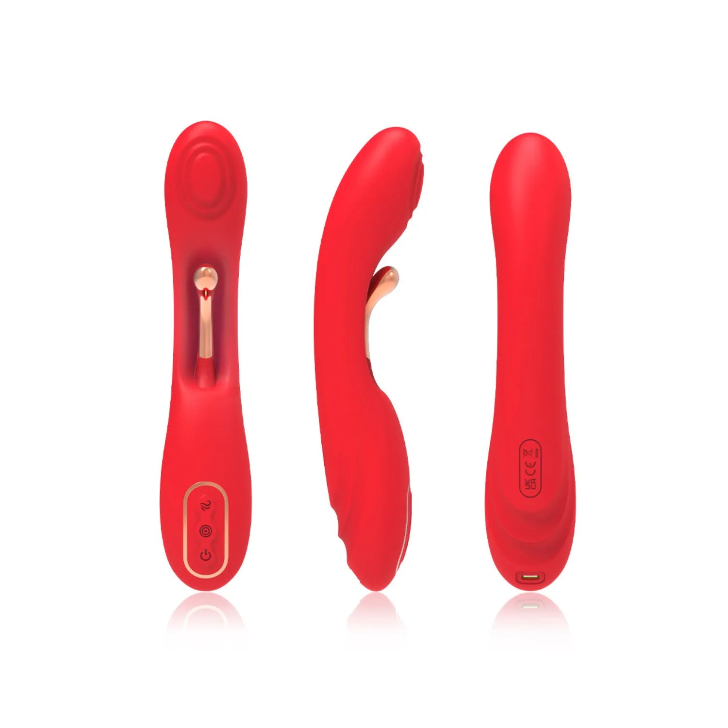 Vibromasseur TICKLE Double Stimulation Ergonomique Silicone Médical Rechargeable USB 18 Modes Vibration Point G Waterproof