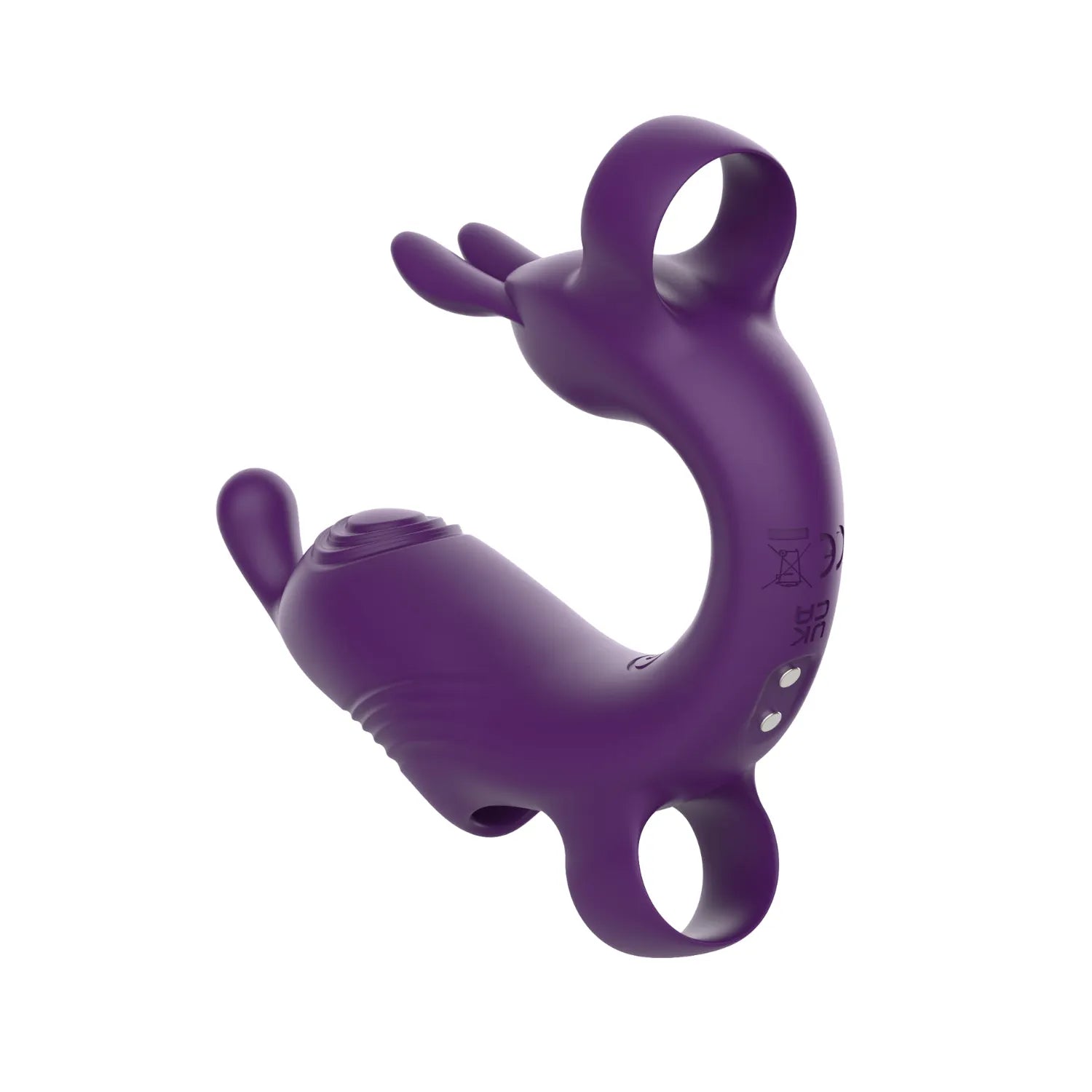 Doigt Vibrant INFERNO Silicone Médical Double Moteur 10 Modes Vibration Rechargeable Résistant Eau Stimulateur Ciblé Confortable Solo Duo