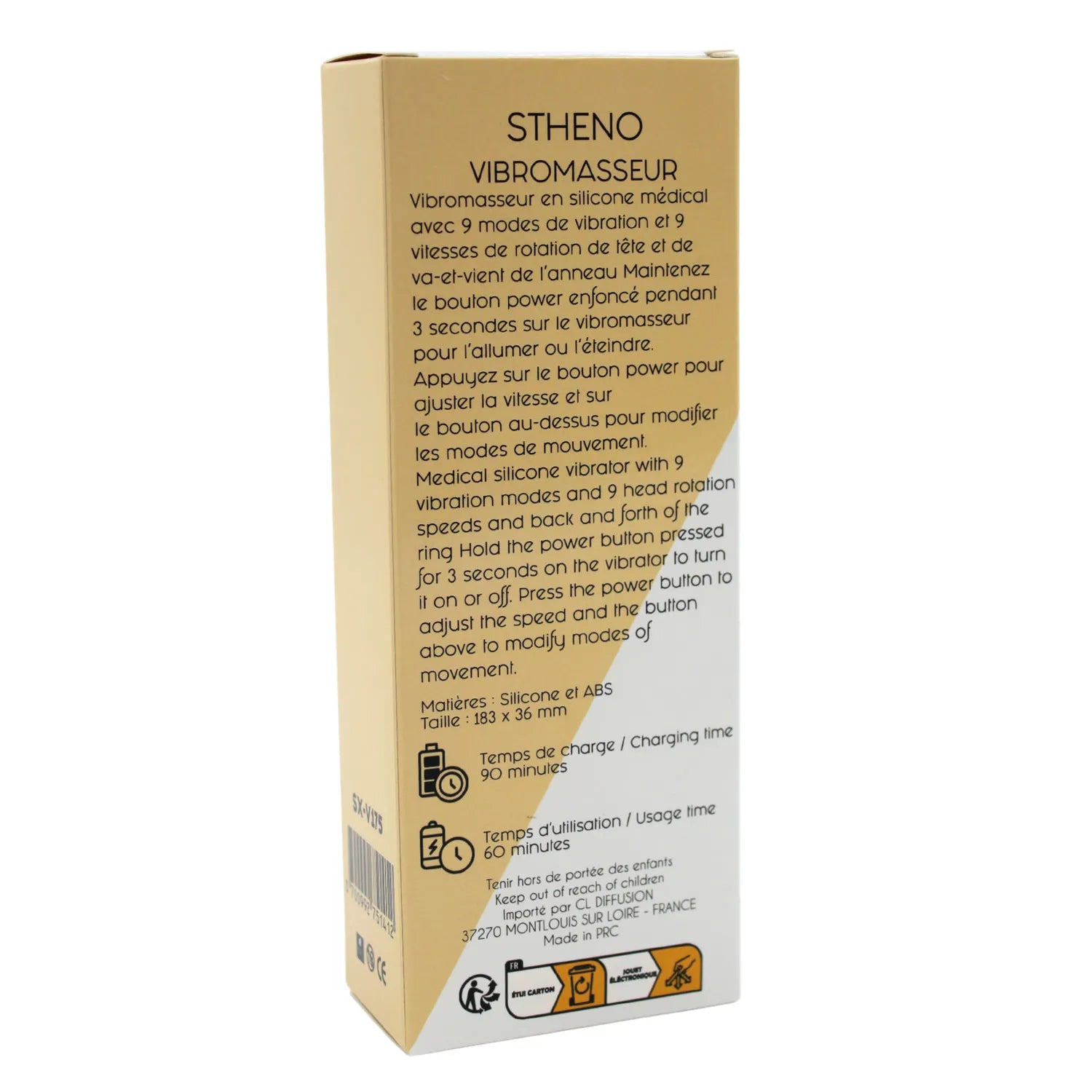 Vibromasseur STHENO Nouvelle Génération avec Stimulation Profonde Point G et Commandes Simples pour Expérience Unique SX-V175