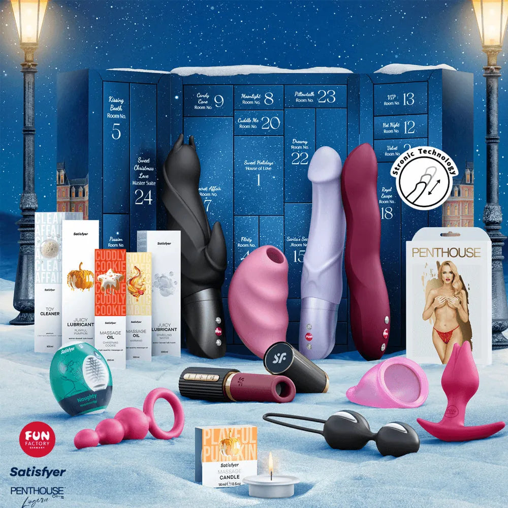 Calendrier de l’Avent Coquin Satisfyer PREMIUM 2025, 24 surprises sensuelles, luxe érotique, pour couples audacieux.