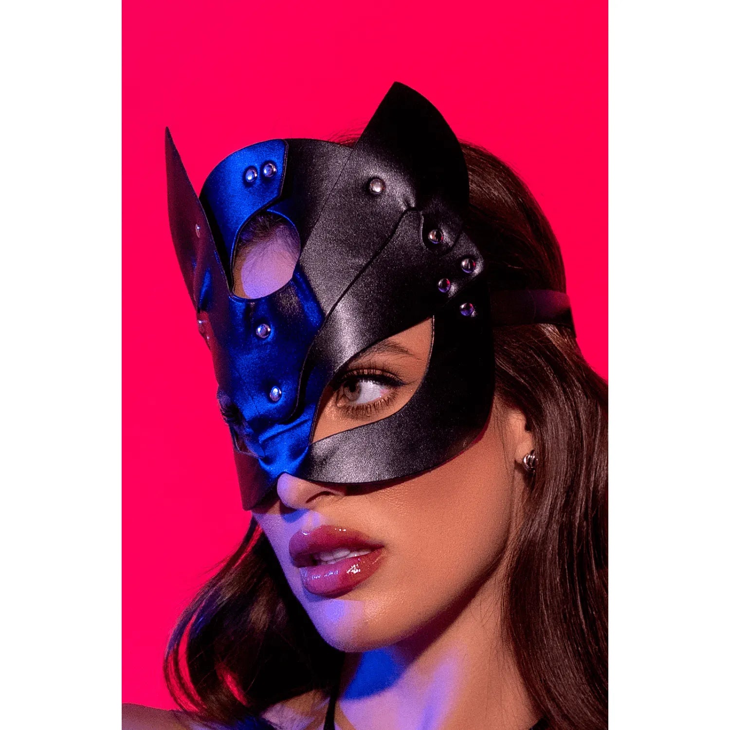 Masque félin similicuir doux mystère élégance Mapalé accessoires raffinés