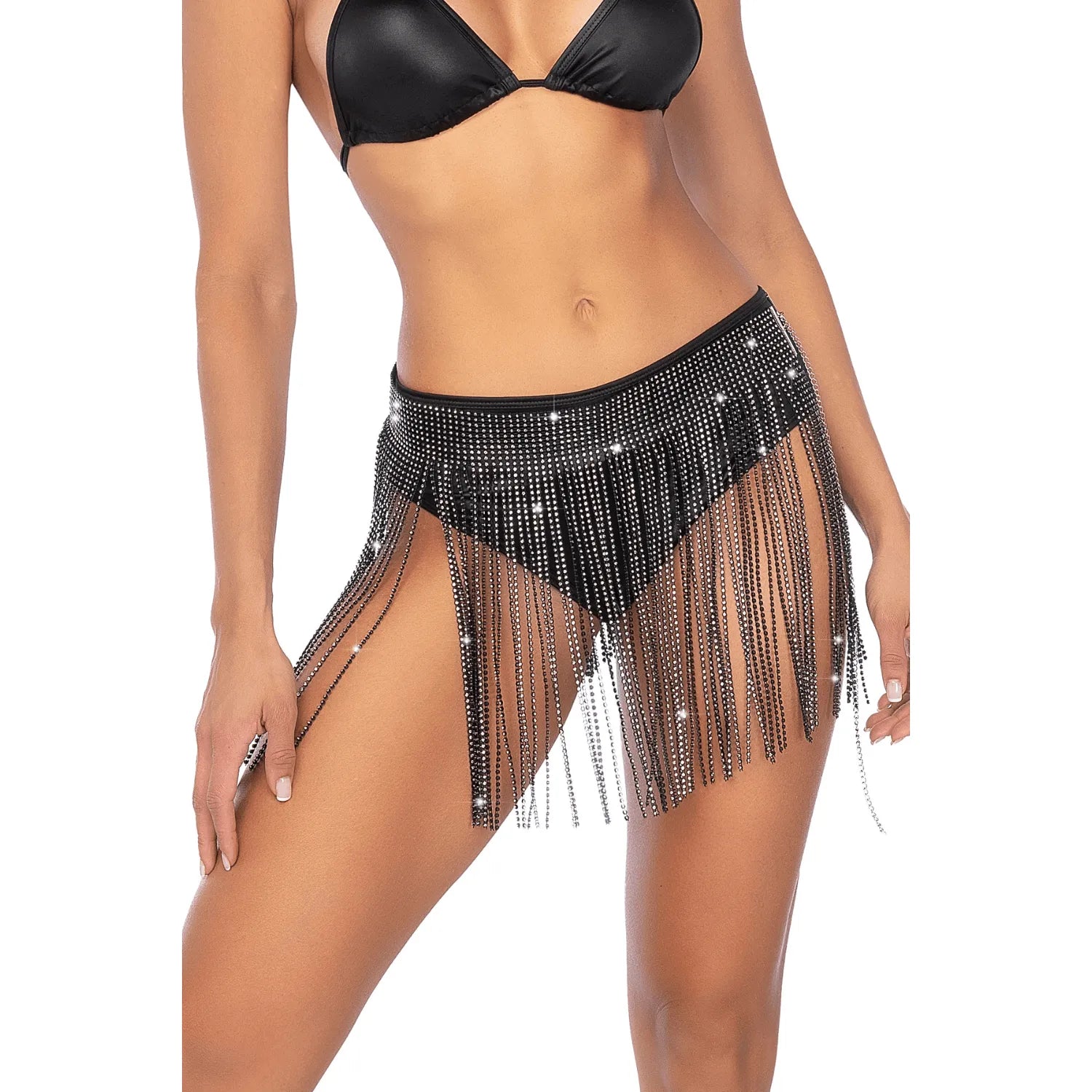 Ceinture jupe glamour Mapalé franges strass éclat tenue soirée élégante