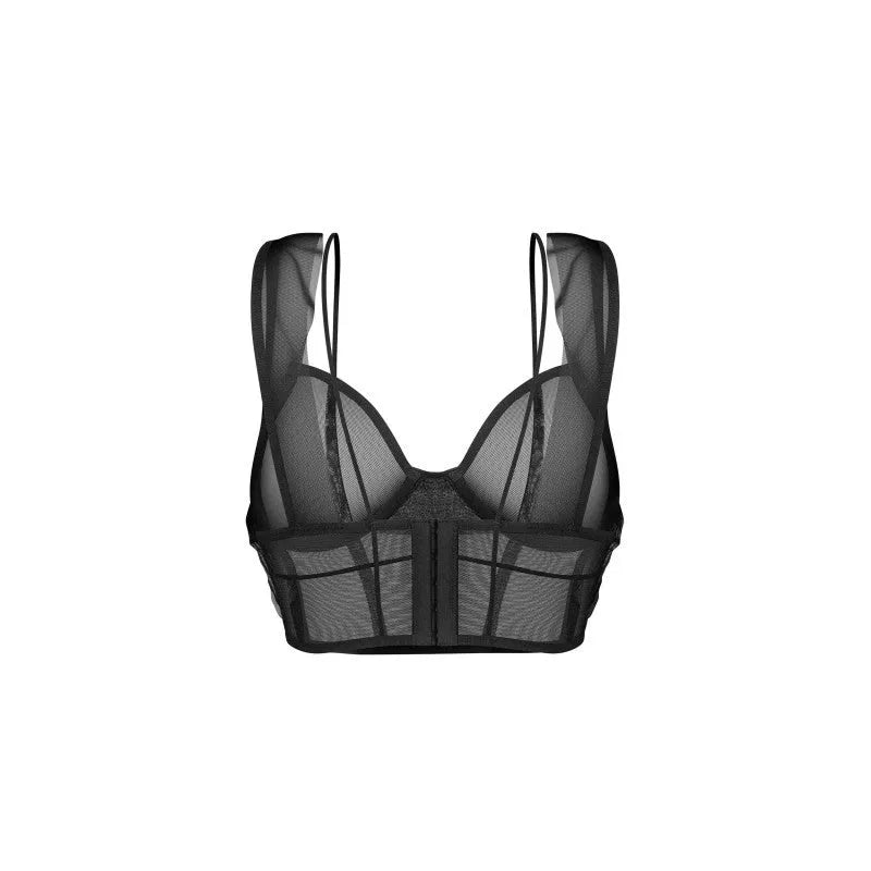 Nuites top soutien armatures noir tissu premium ajustement personnalisable élégant femmes