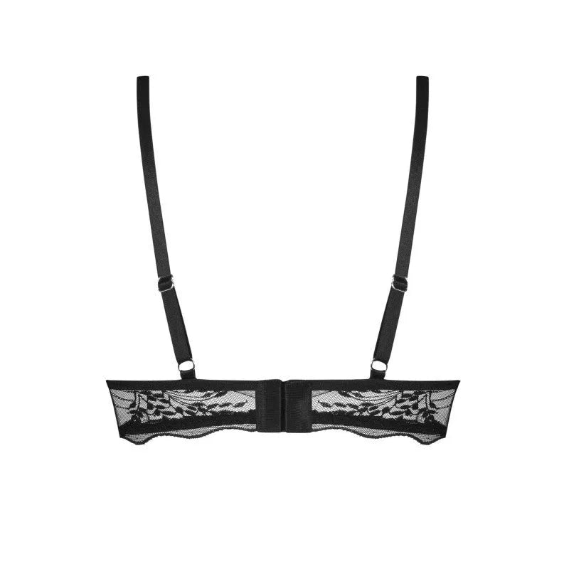 Perisia soutien-gorge noir minimaliste confort bonnets armatures tissu doux