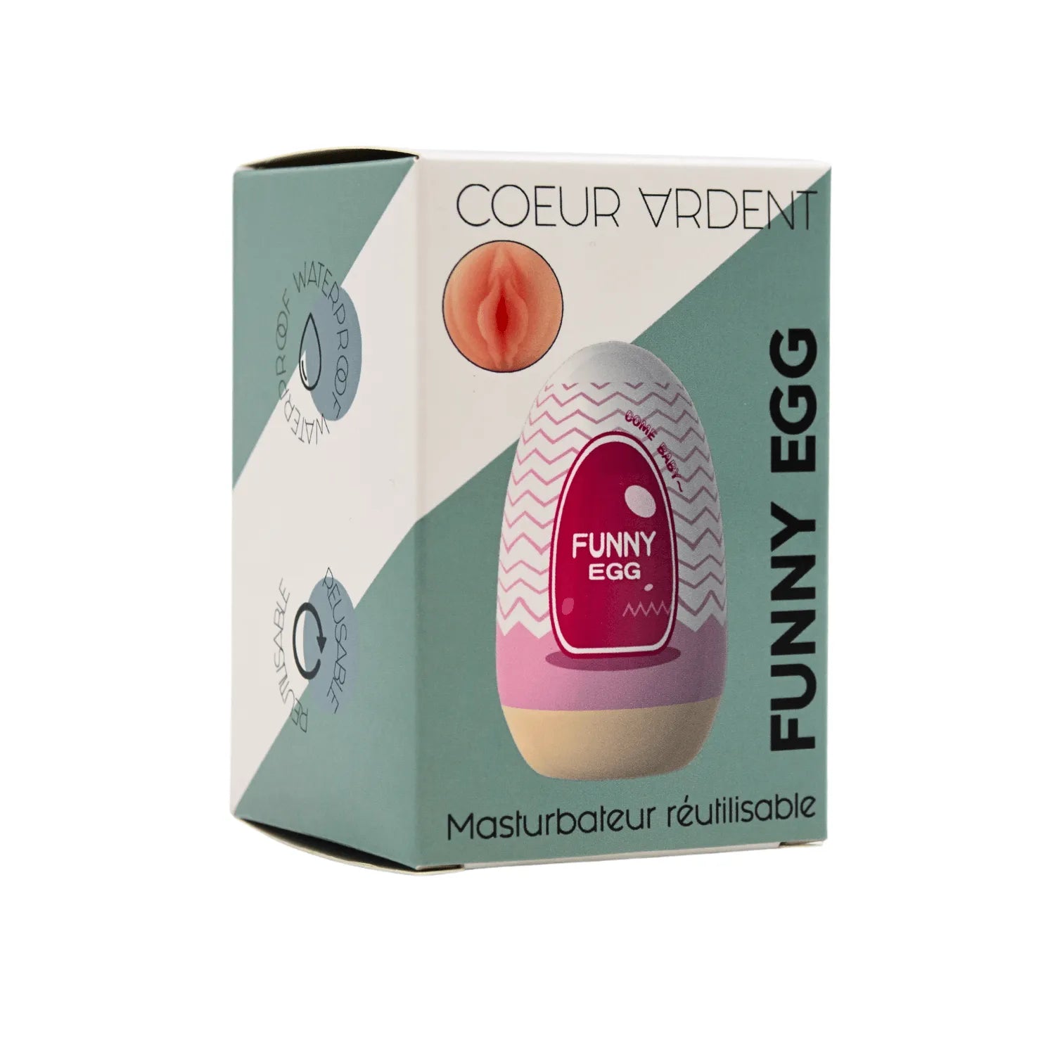 Masturbateur Masculin Réutilisable TPE Réaliste Vagin Lèvres Épaisses Intime Adulte