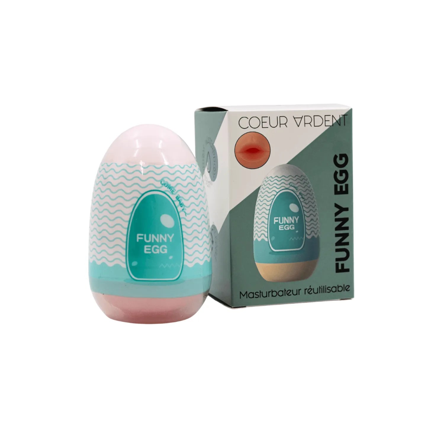 Gaine Masturbatrice Réutilisable FUNNY EGG – Design Réaliste Bouche