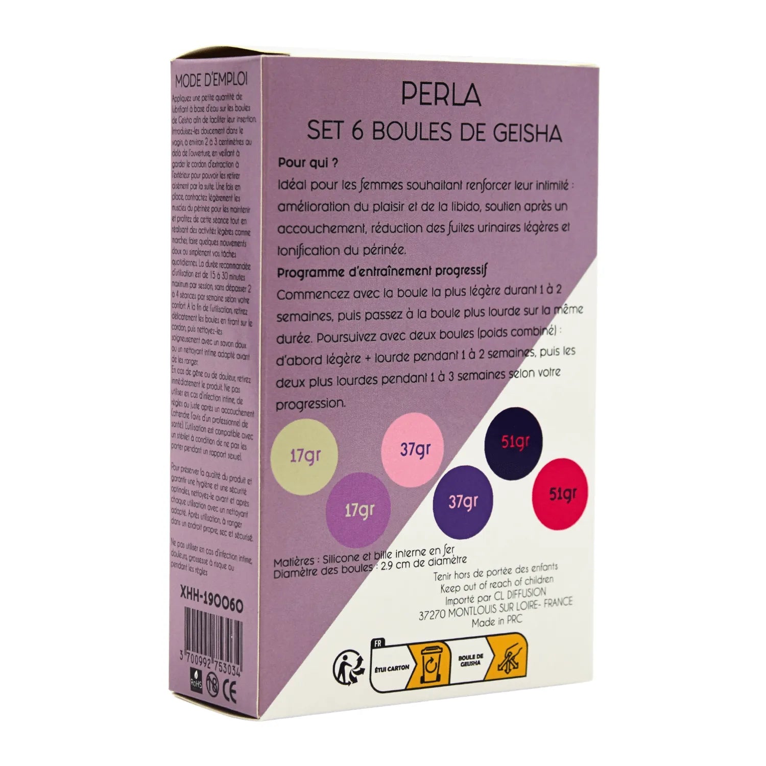 PERLA – Set de 6 Boules de Geisha Progressives