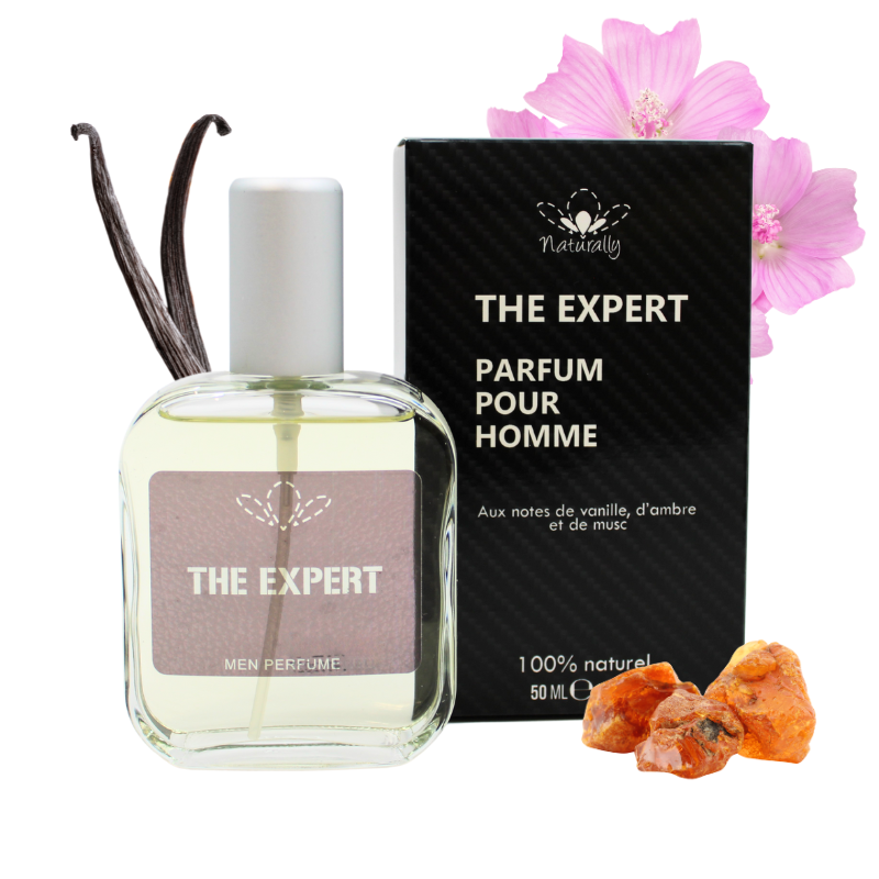 Parfum homme 100% naturel – Vanille, ambre musc – 50 ml