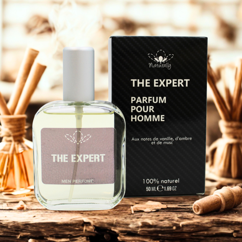 Parfum homme 100% naturel – Vanille, ambre musc – 50 ml